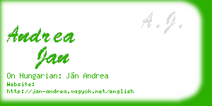 andrea jan business card